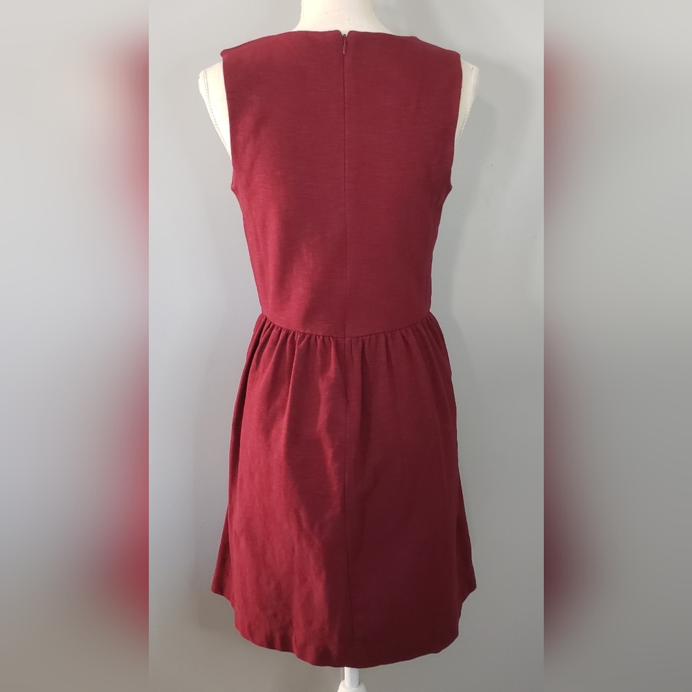 J. Crew Daybreak Burgundy Sleeveless Dress - Picture 6 of 13